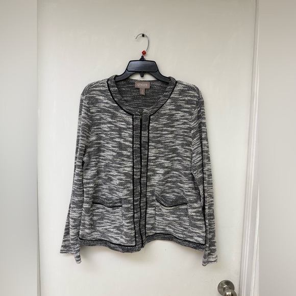 Chico's Black and Gray Women's Sweater Size 2 - Picture 1 of 3